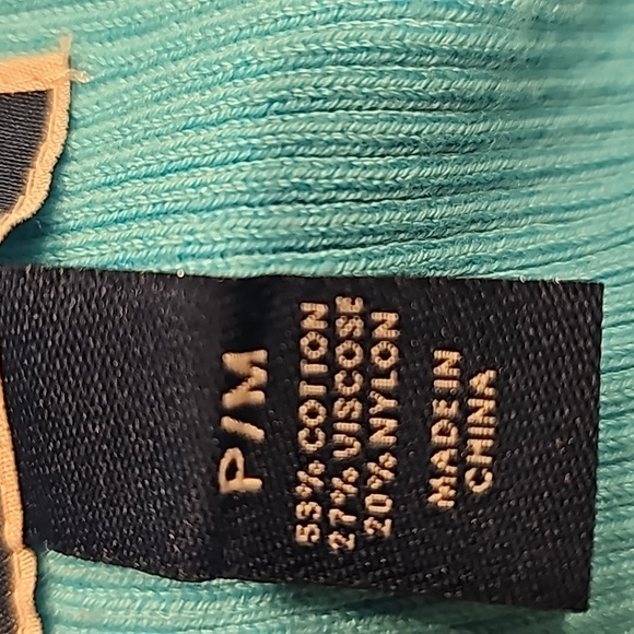 Karen Scott  Petite blue and white Striped sweater - Picture 5 of 6